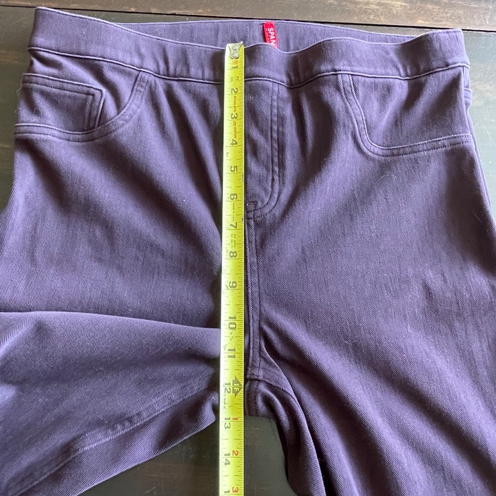 Spanx Ankle Jean Ish Leggings Dark Plum Burgundy High Rise XL Slimming Shapewear - Picture 6 of 7